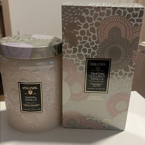 Voluspa Santal Vanille Candle and Coconut Vanilla Diffuser/ Valentines Day Gift